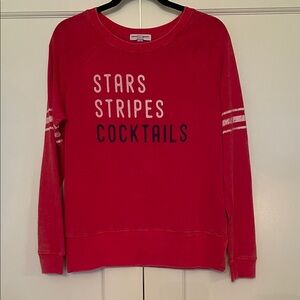 Women's Red Graphic Lightweight Sweatshirt